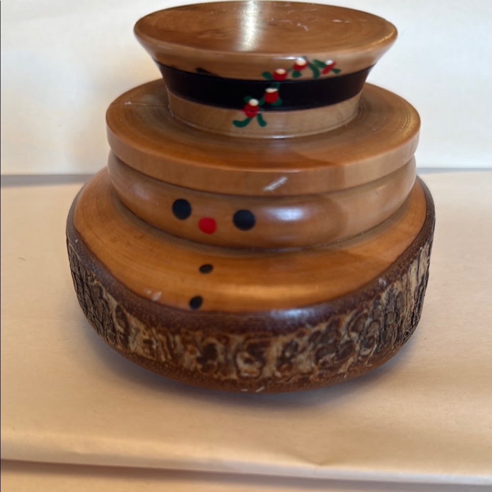 Wooden Snowman live edge Decor